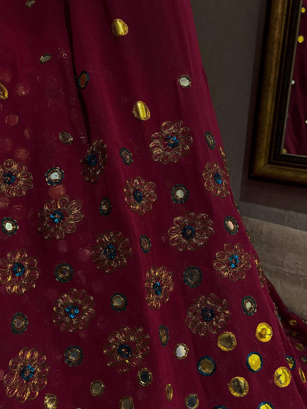 Evening Mahroon Lehenga Set