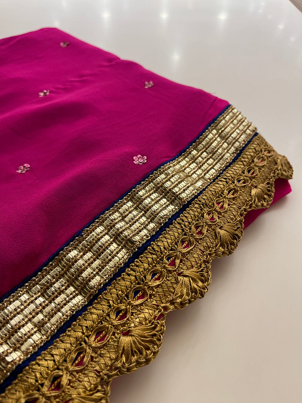 Raani Pink Georgette Saree