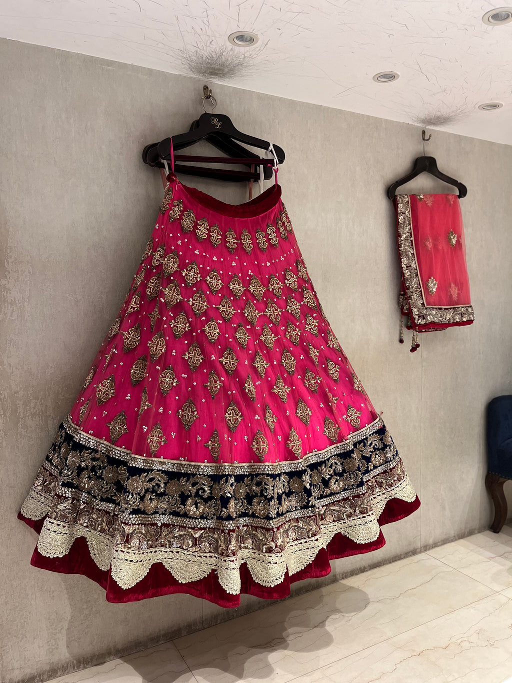 beautiful pink heavy net lehenga set