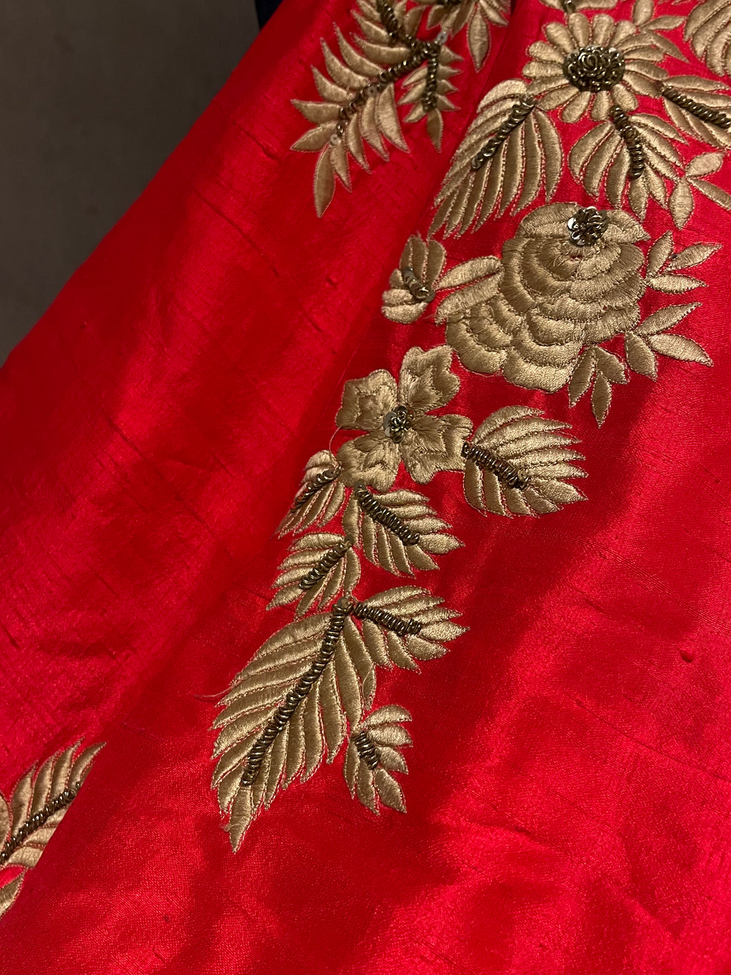 bridal red sabya lehenga set