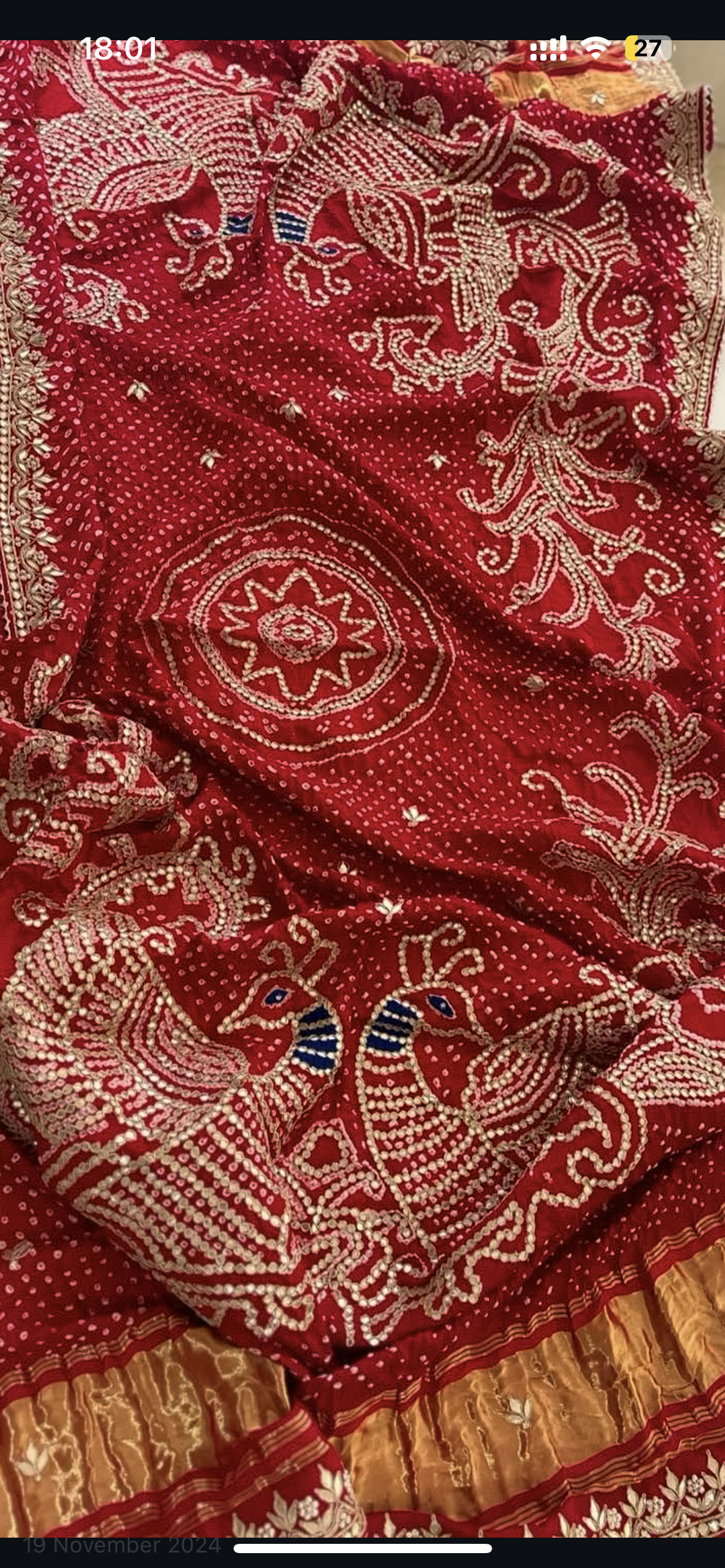 Prettiest handwork bhandej dupatta