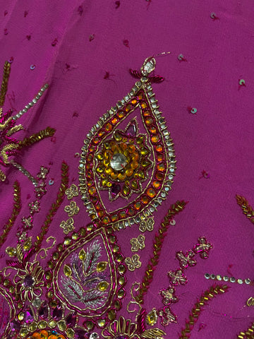 Gilded Mauve Lehenga Set