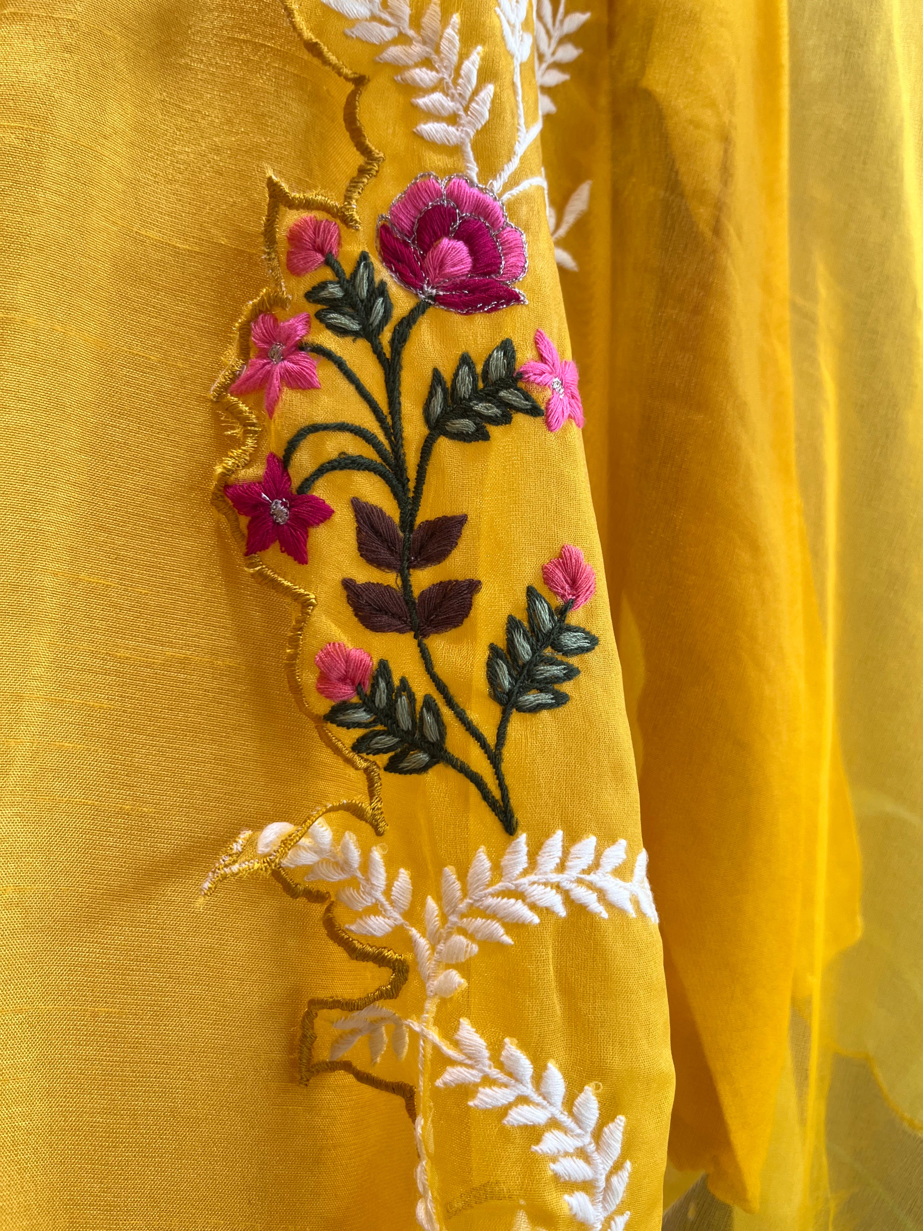 Mango Yellow Straight Suit Set