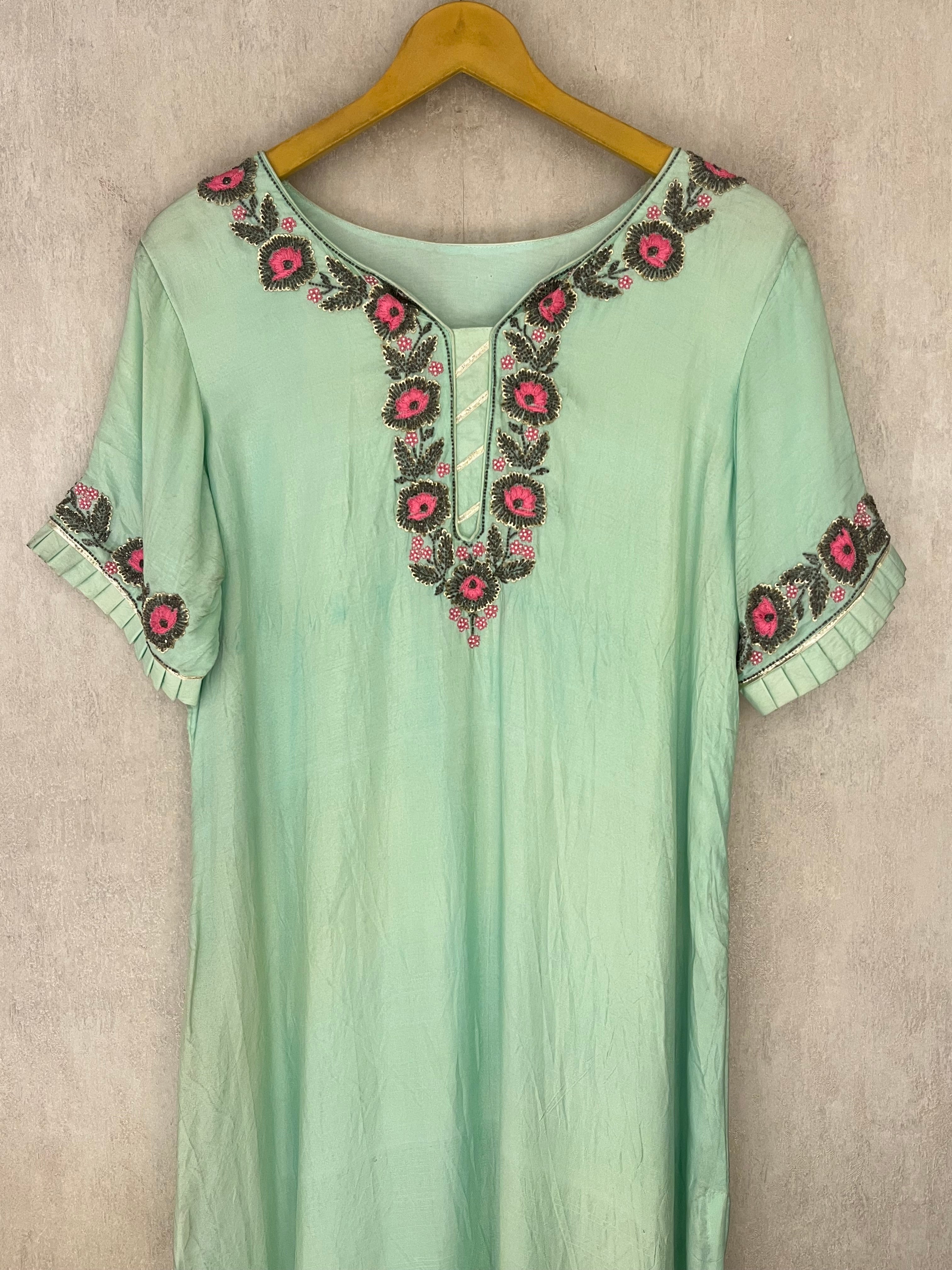 Mint Green Long Kurti