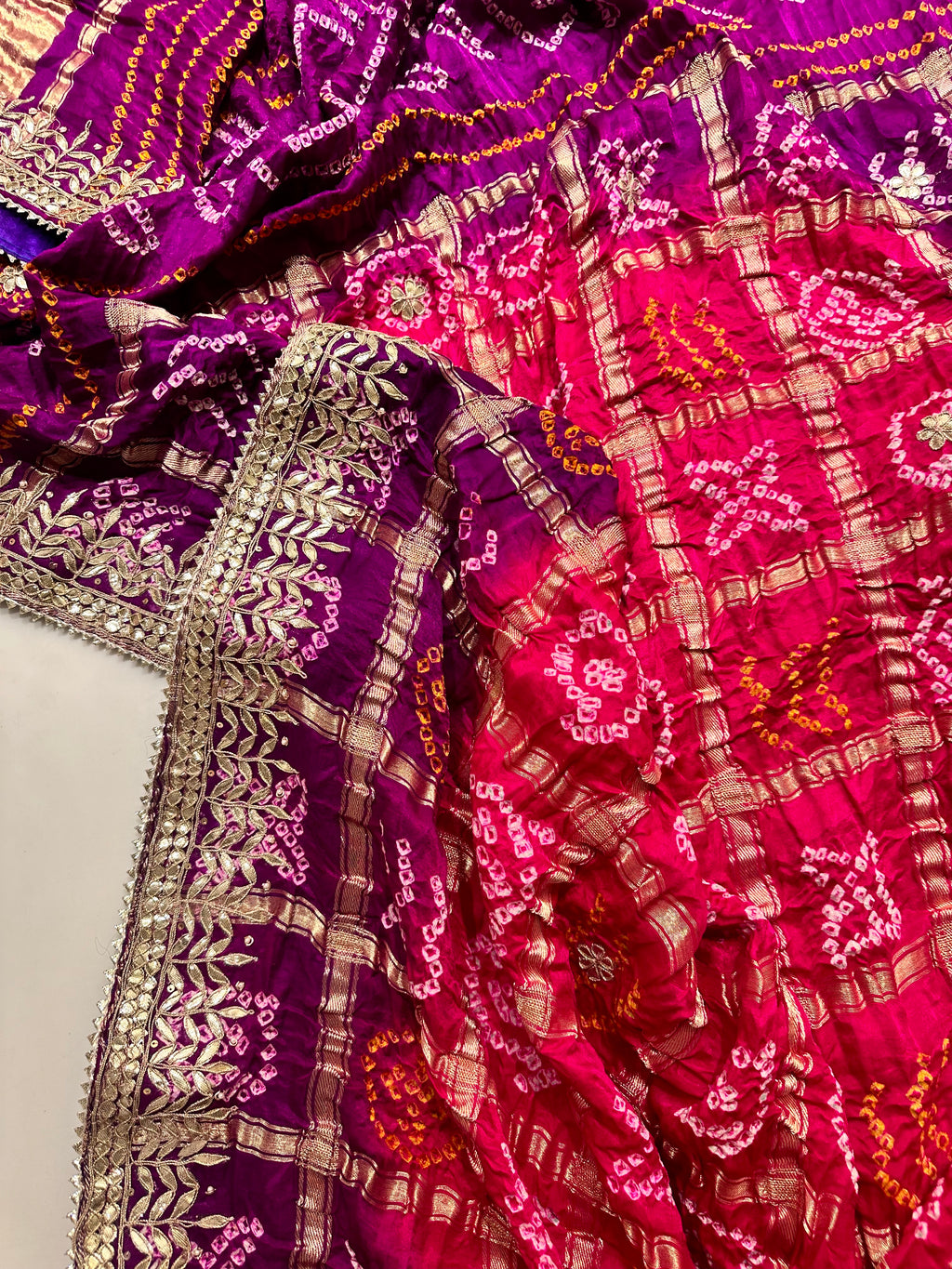 Gajji silk Gharchola saree