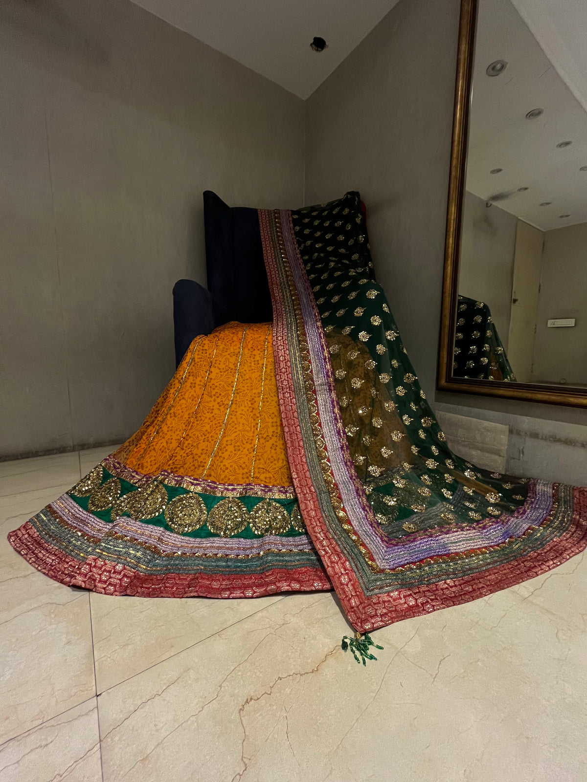 Net & Brocade Traditional Lehenga