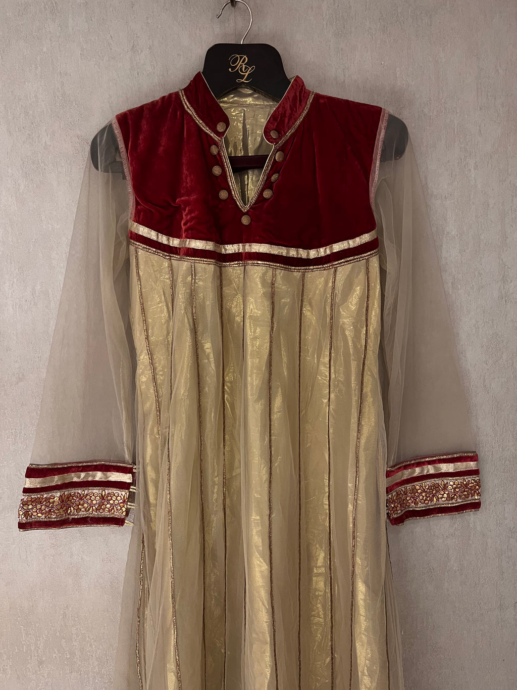 Net Velvet Kurti