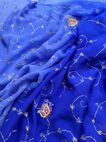 Pure Platinum Chiffon Regal saree
