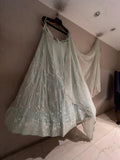 Pearl and powder blue lehenga set