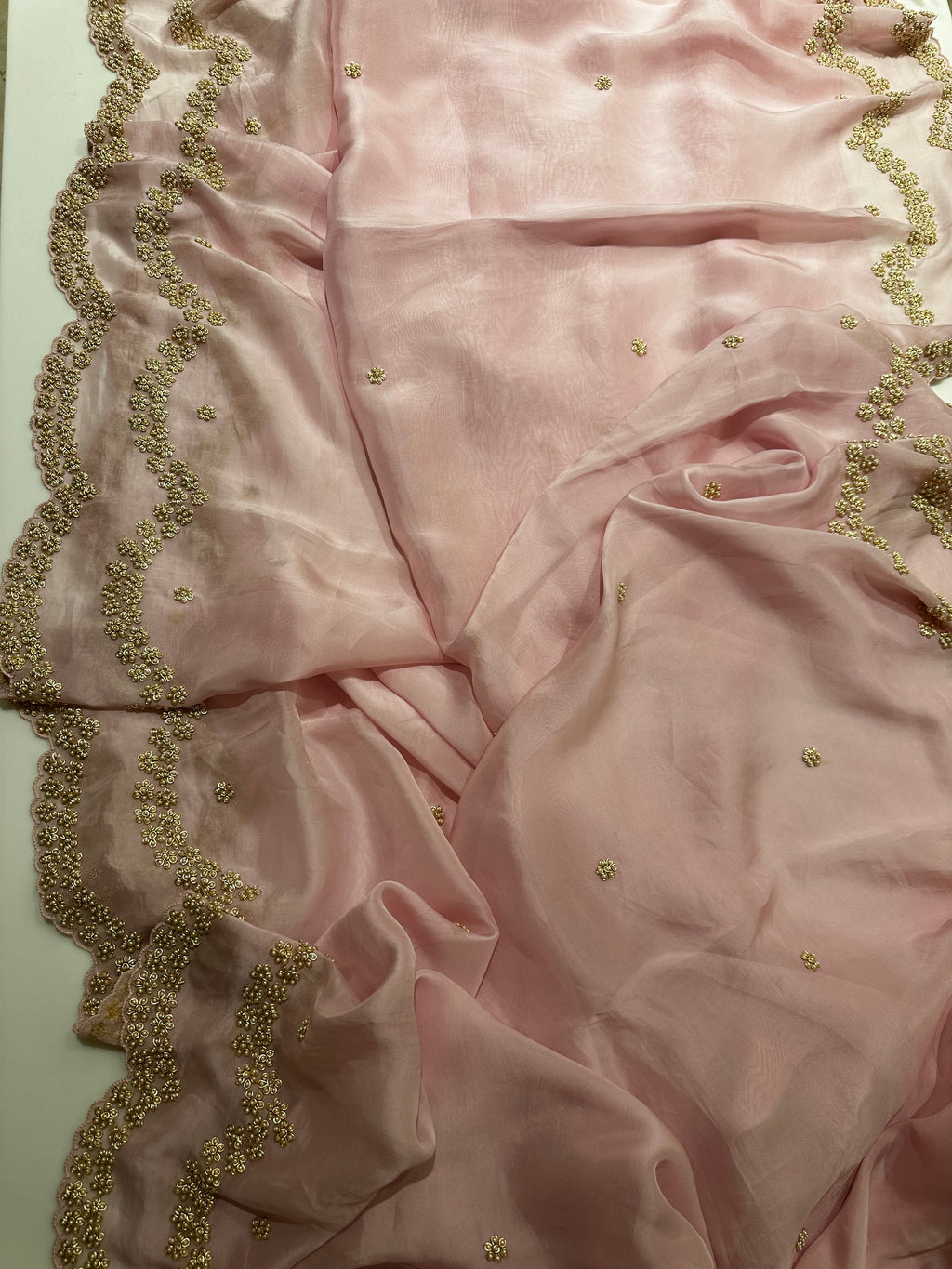 Lotus Pearl Pink Saree