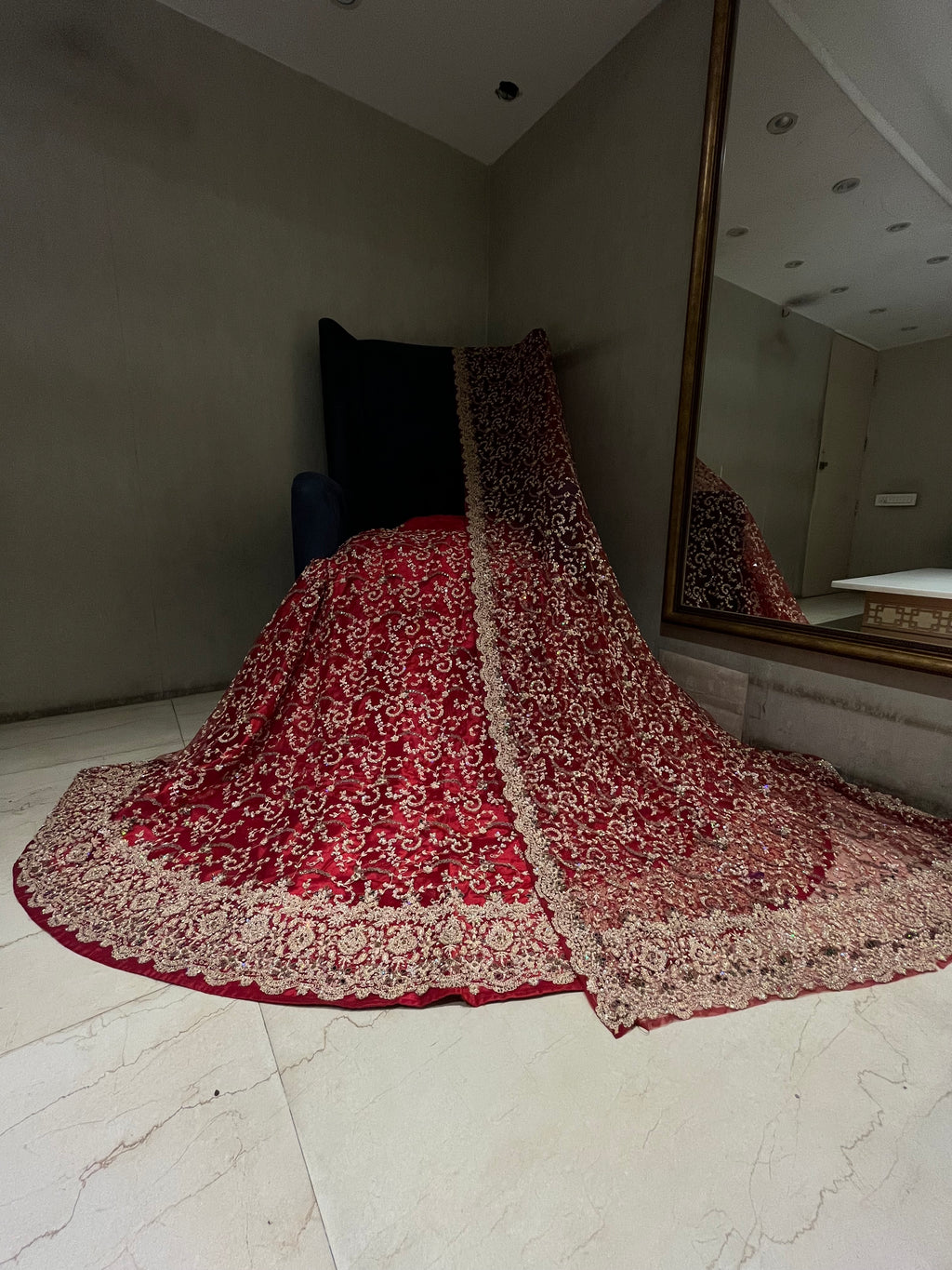 bridal sequins glam lehenga set