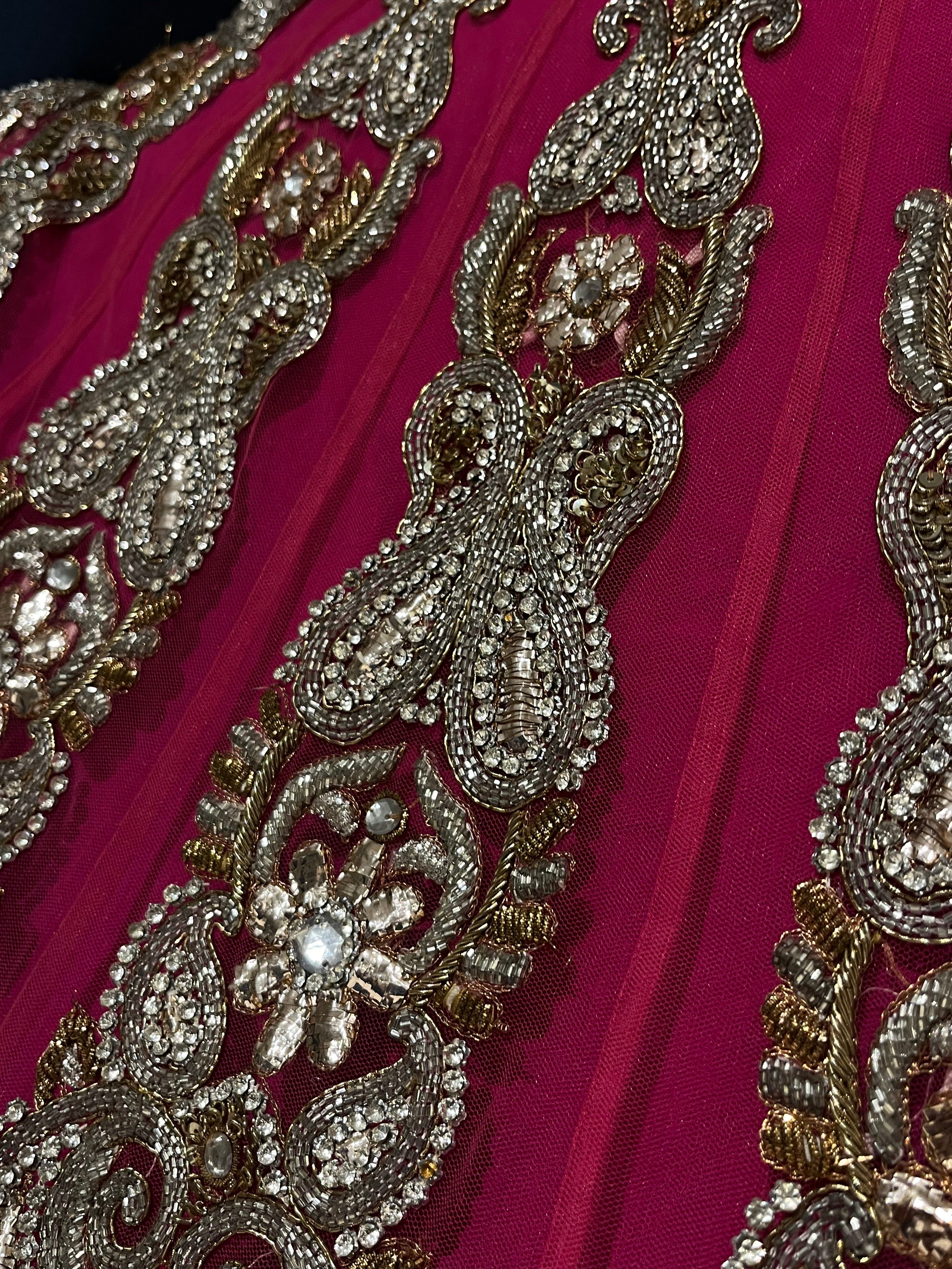 Deep Pink Bridal Lehenga Set