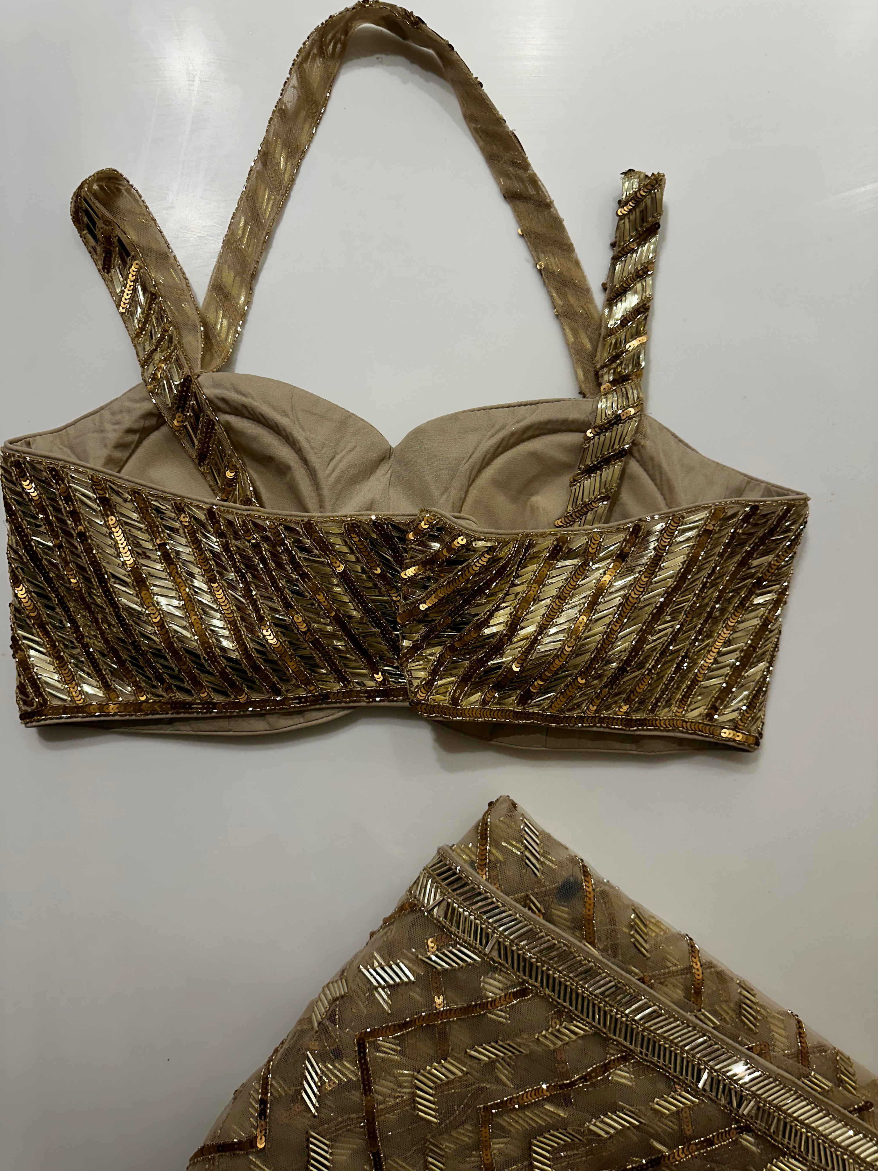 Cleopatra Gold Saree