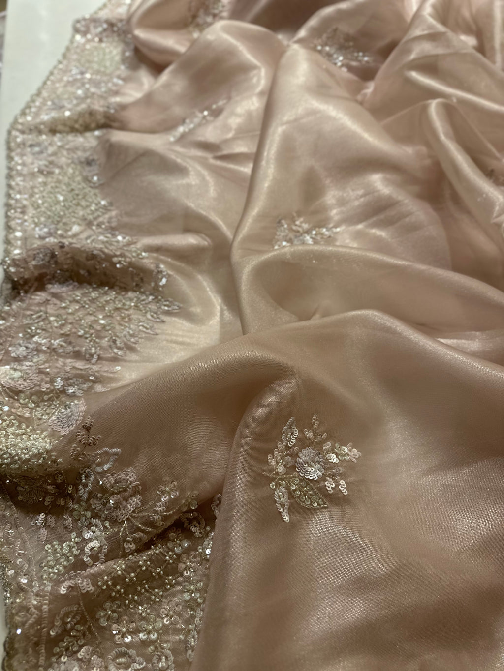 Rose Gold Tissue saree