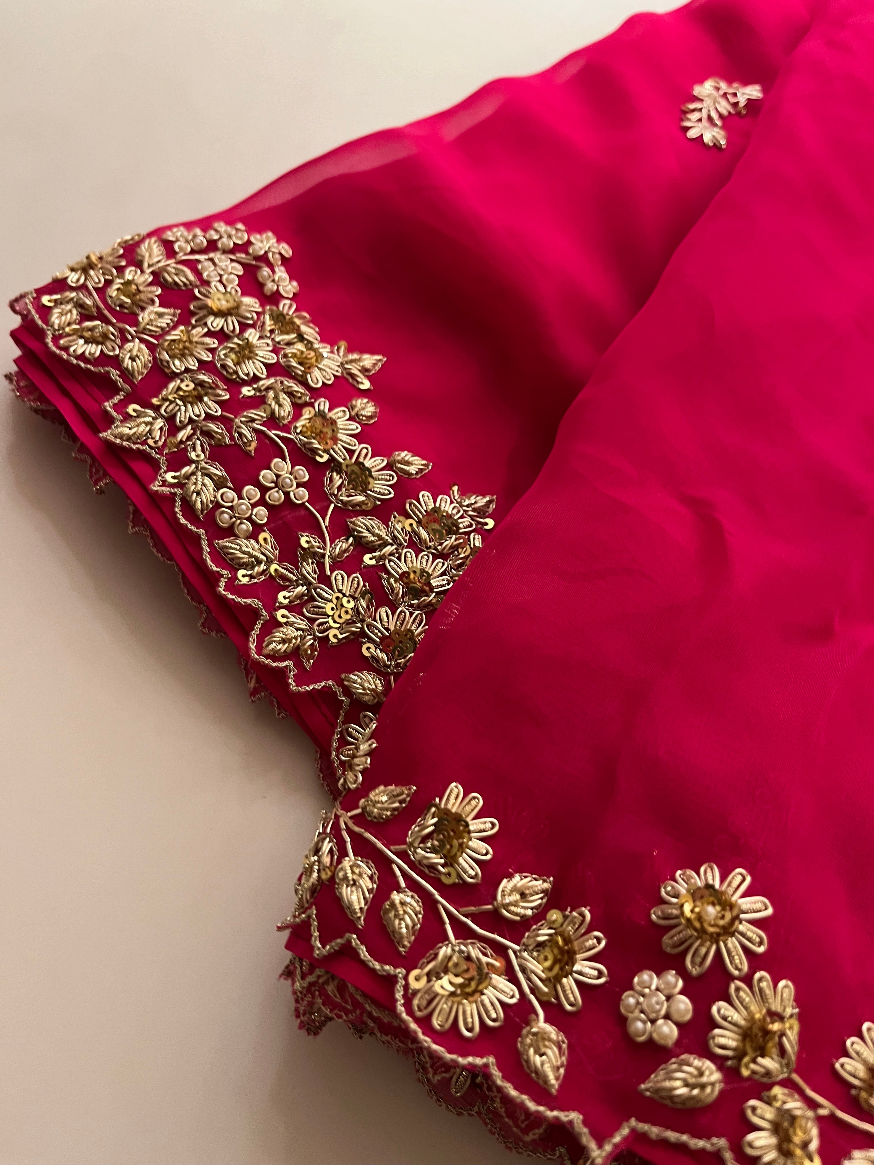 Raani pure Organza Saree