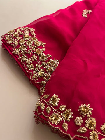 Raani pure Organza Saree