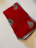 Pure Red Pure Georgette