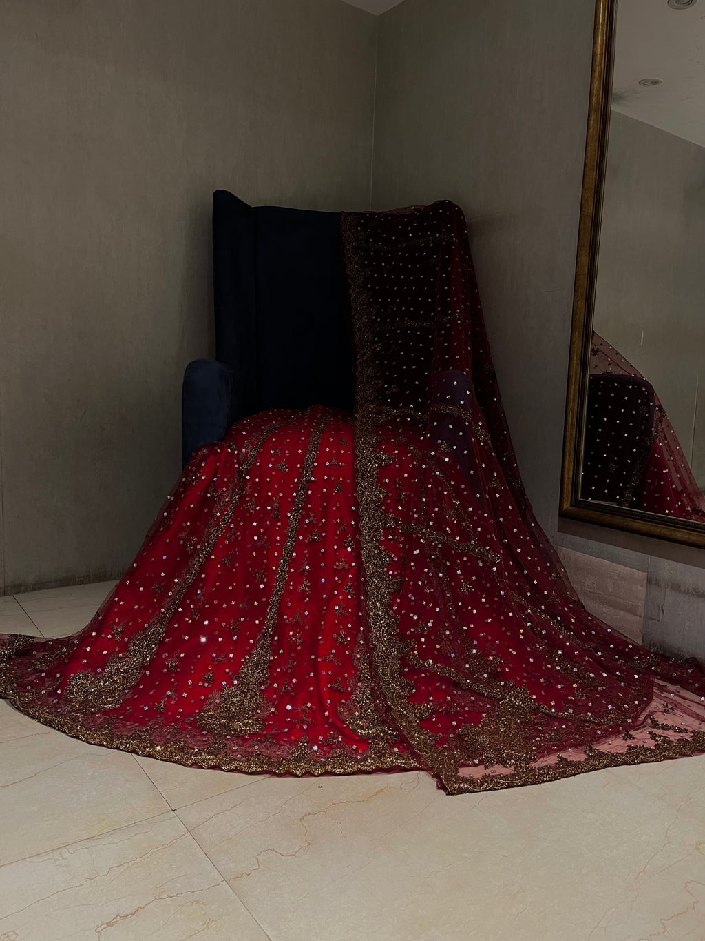 Traditional Net Lehenga Set