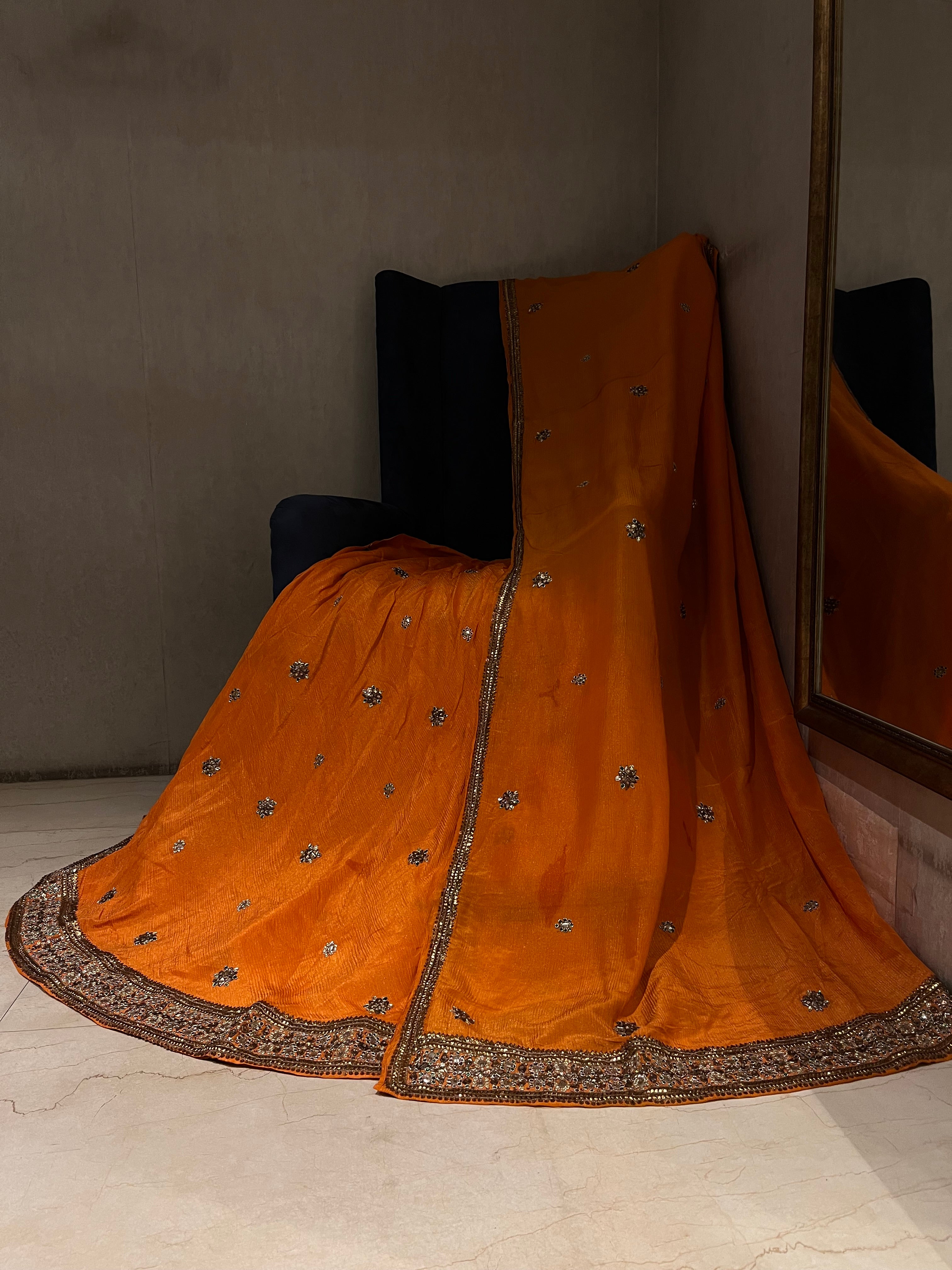 Summer Orange Lehenga Set