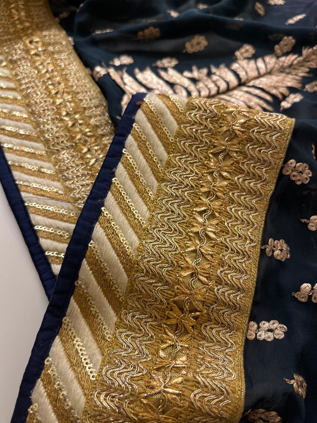 navy&wine heavy saree