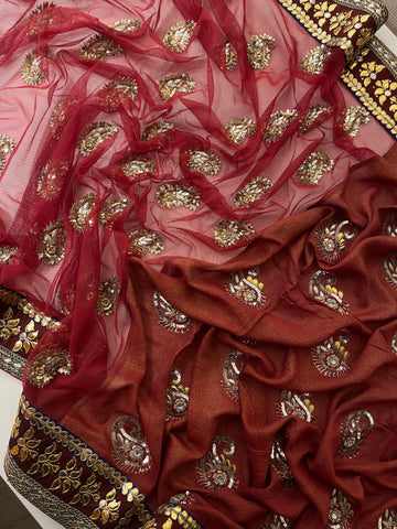 Half & Half Net Saree