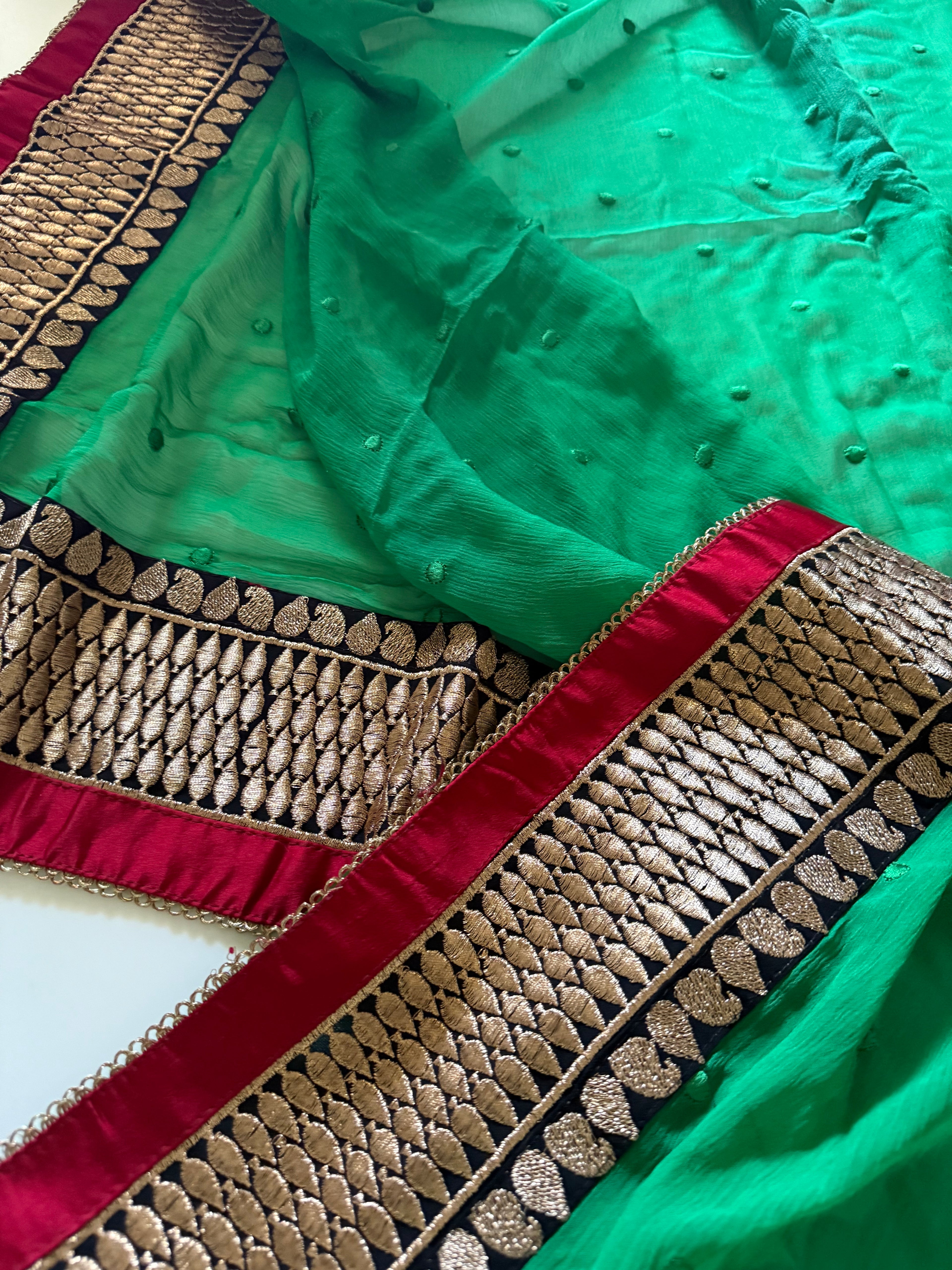 Paan Chiffon Saree