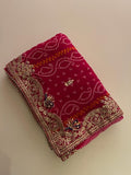 Bandhani Pure georgette saree