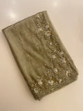 mehendi green tissue saree