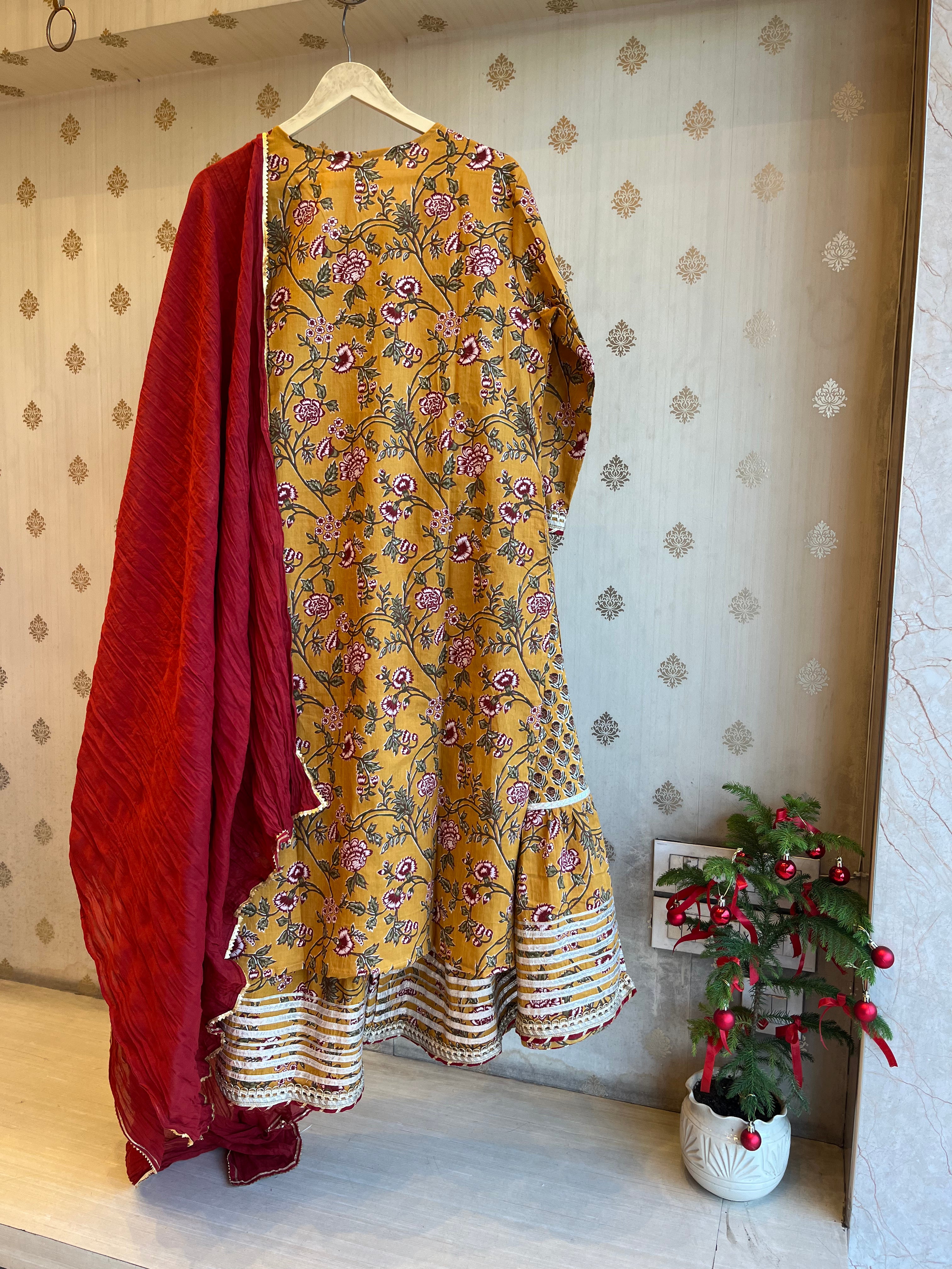 Printed Cotton Sharara Suit