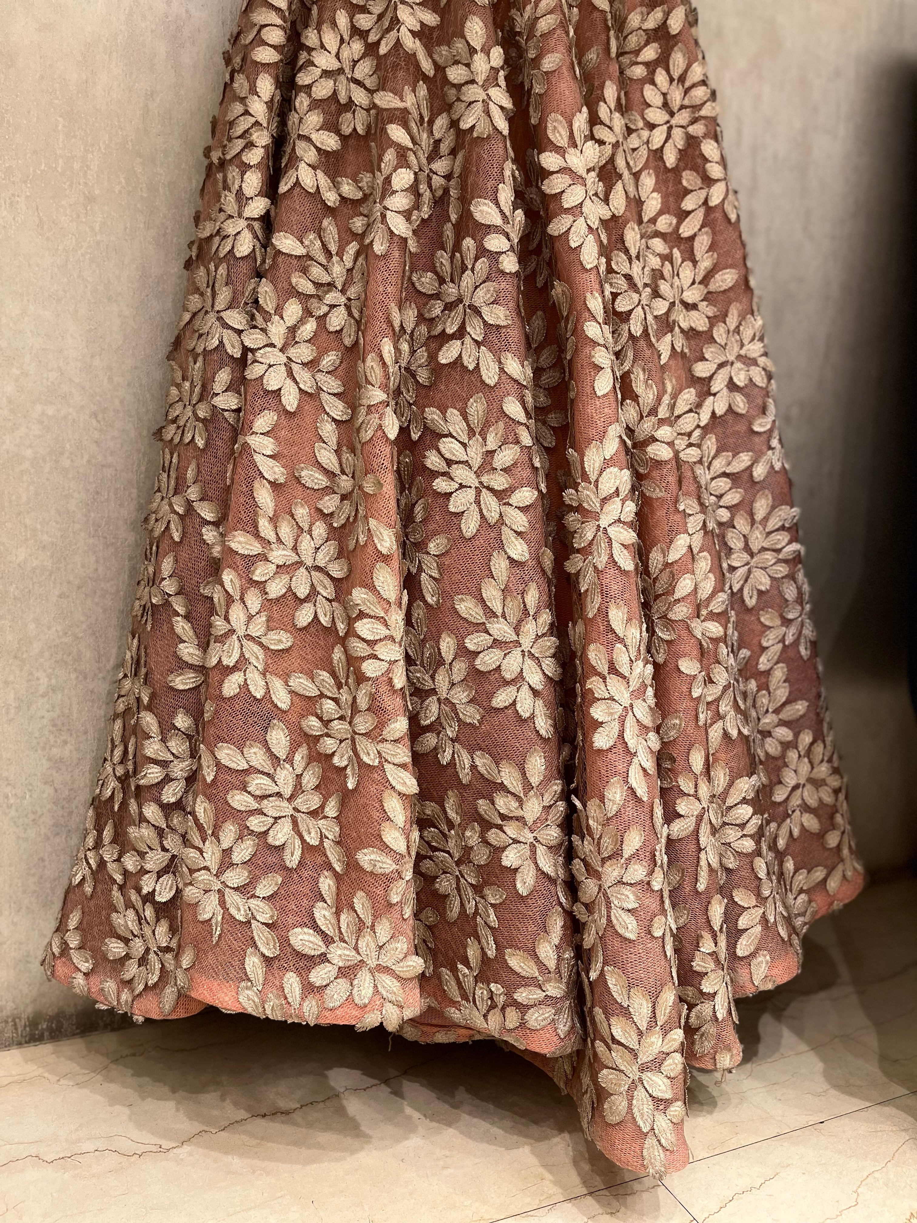 Floral Peach Gown