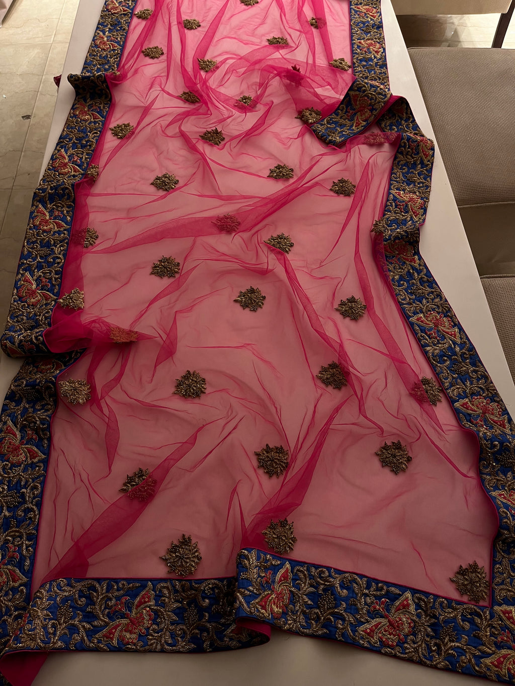Pink Blue Ombré Lehenga Set