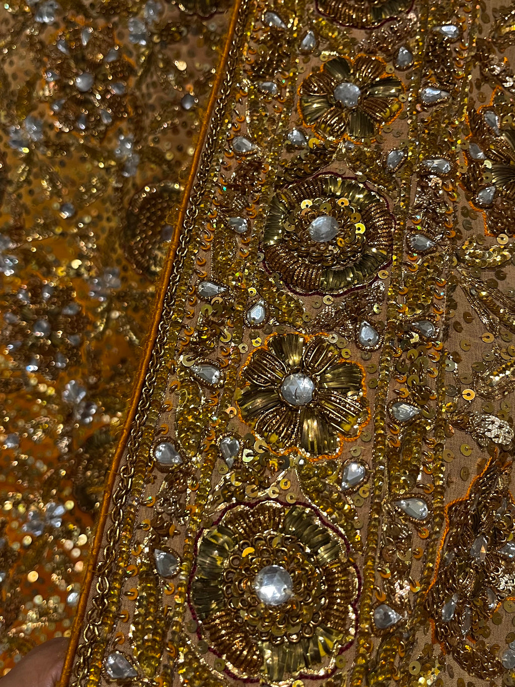 Golden Yellow Zardozi Bridal Lehenga Set