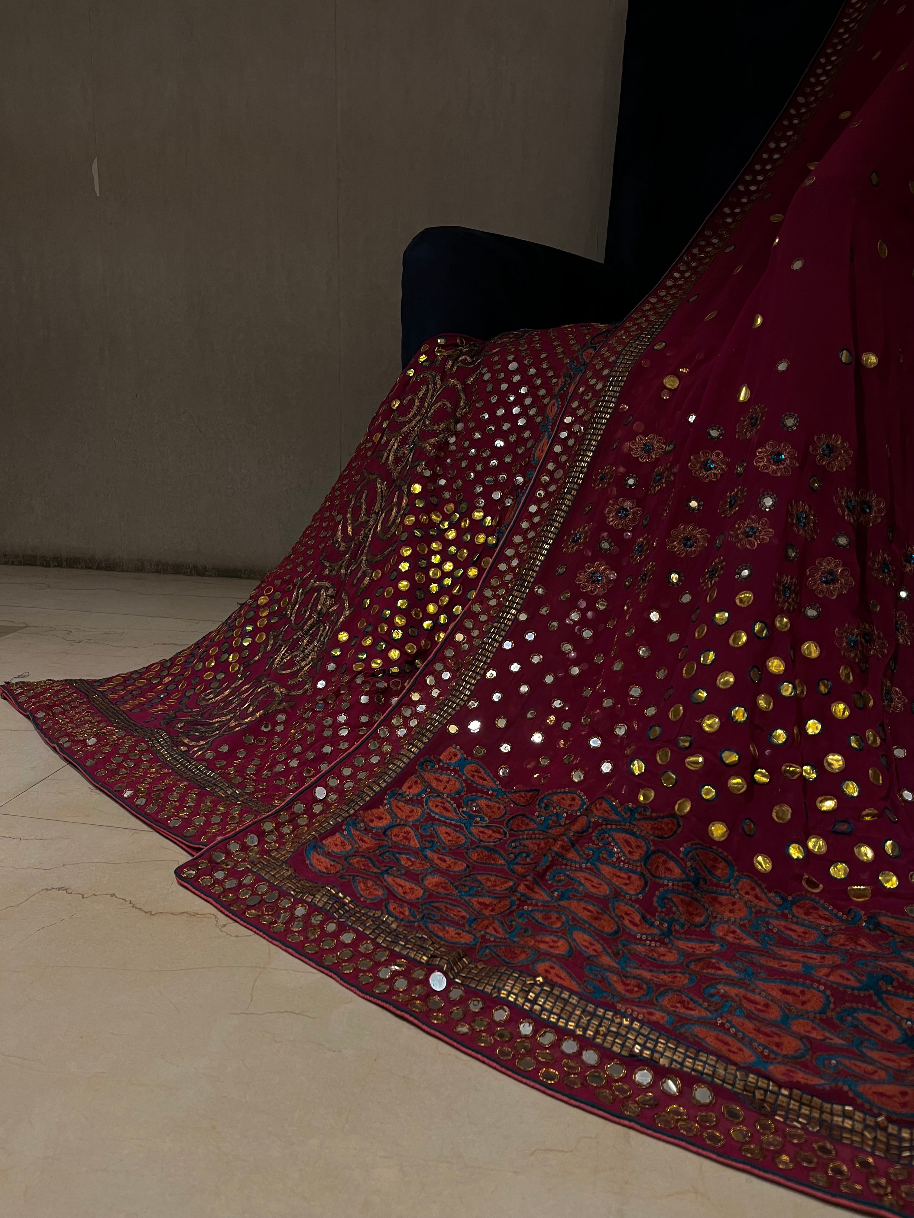 Evening Mahroon Lehenga Set