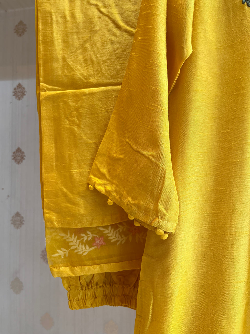 Mango Yellow Straight Suit Set