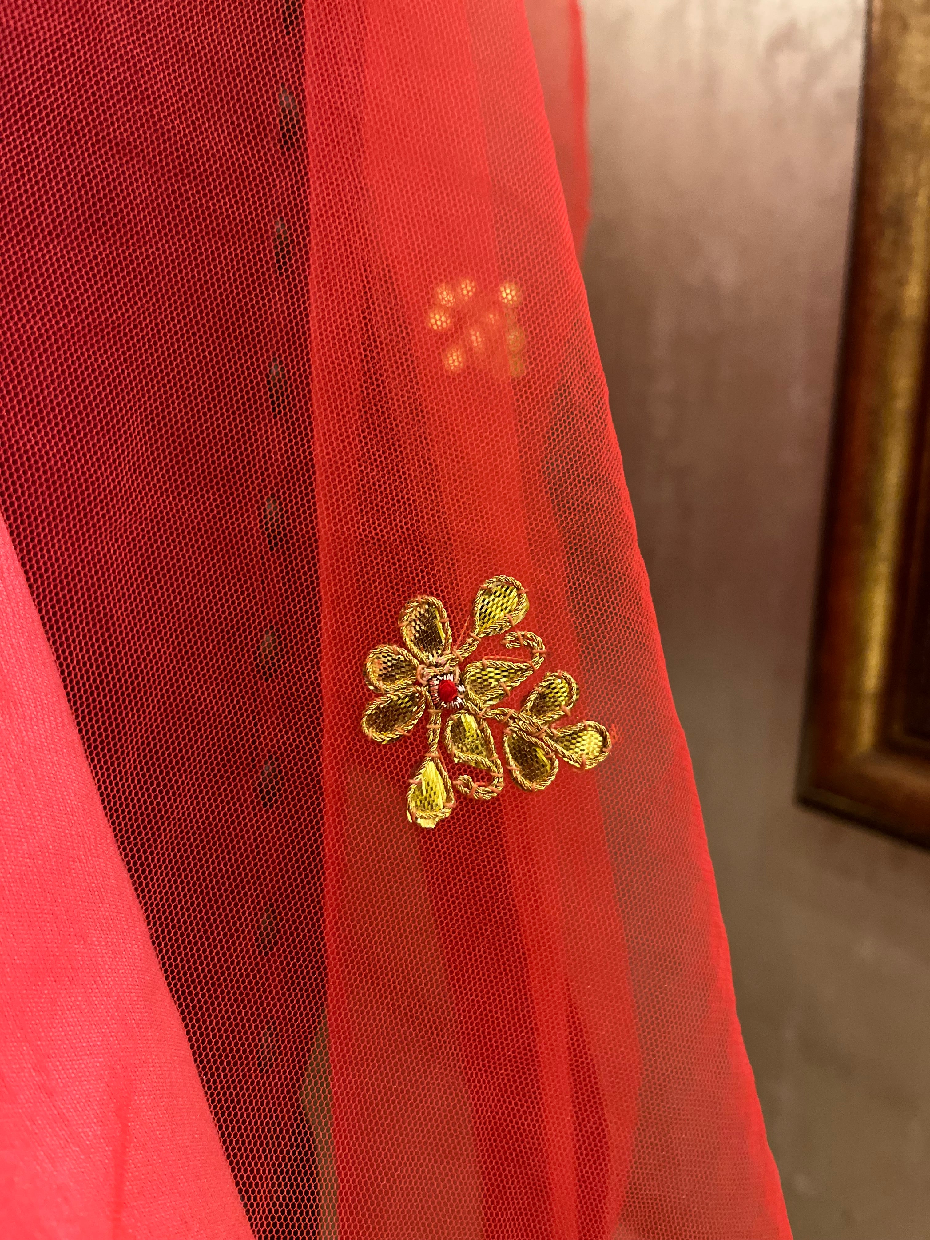 Raw Silk Lehenga Set