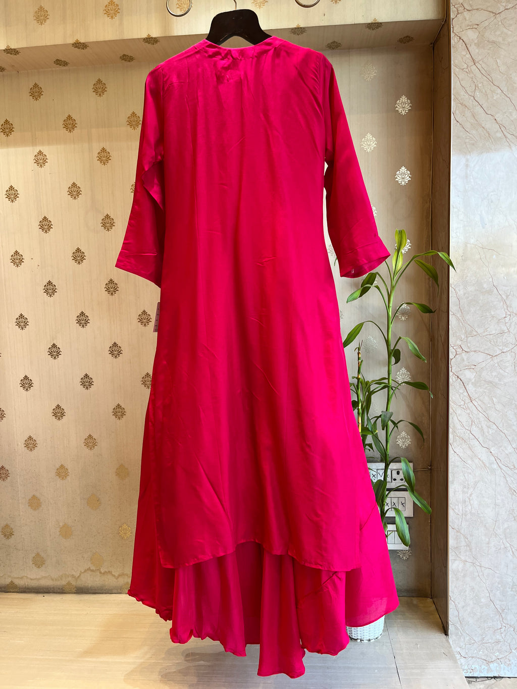 magenta 2-piece Indo-Western