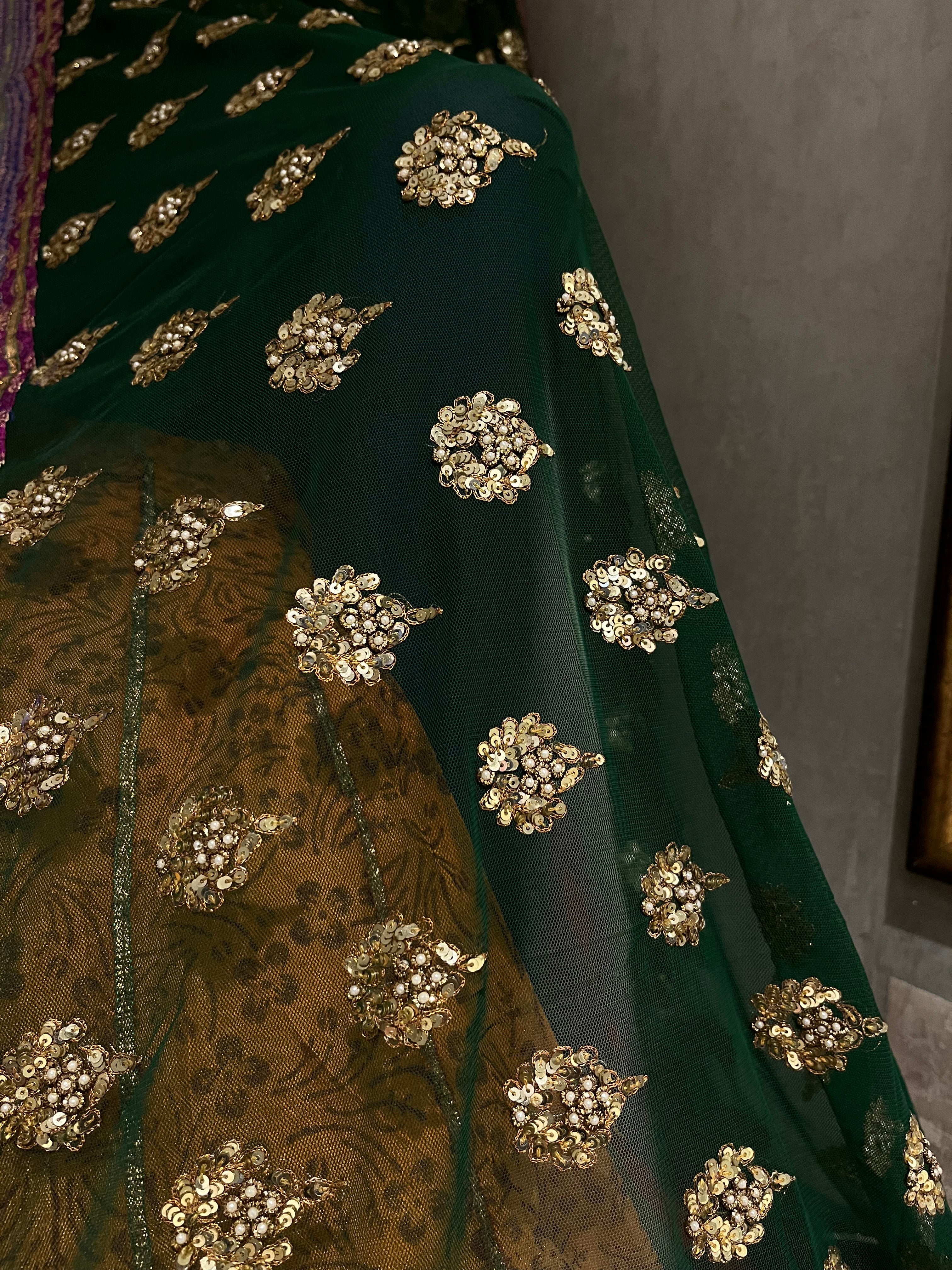 Net & Brocade Traditional Lehenga