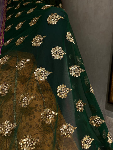 Net & Brocade Traditional Lehenga