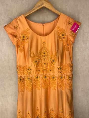 Peach Dola Silk Gown
