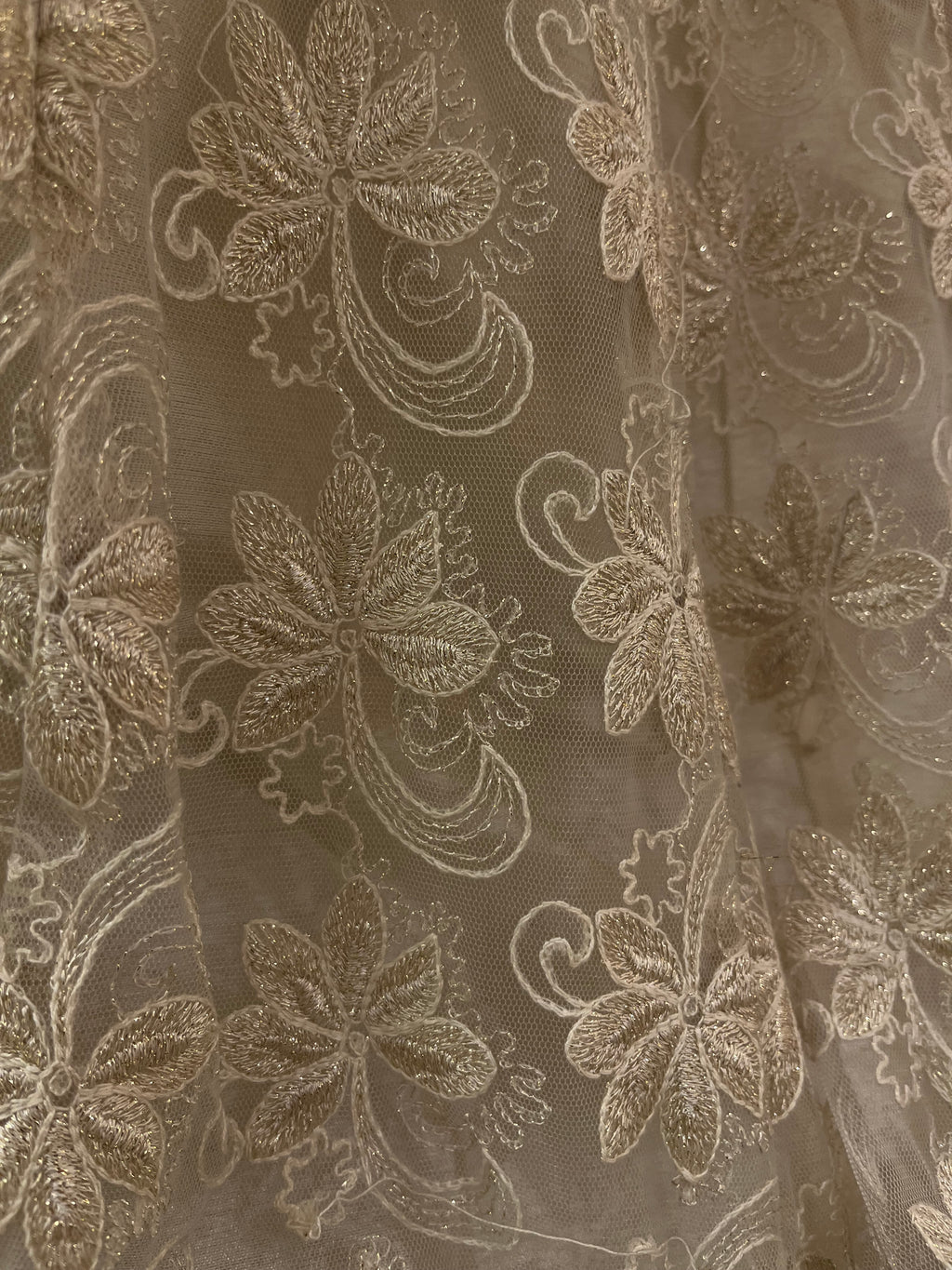 Ivory Net Lehenga Set