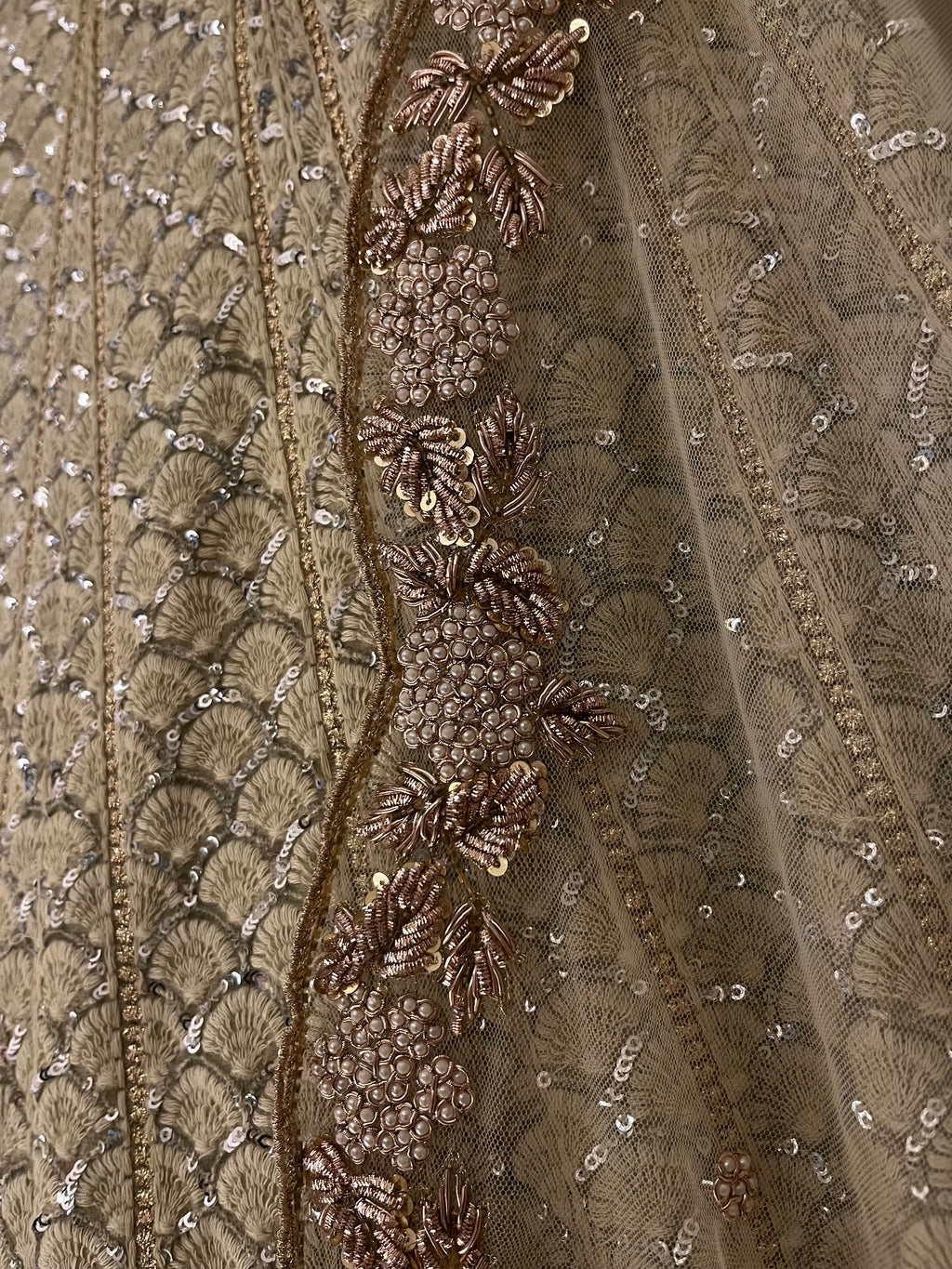 Elaichi green Lucknowi lehenga set