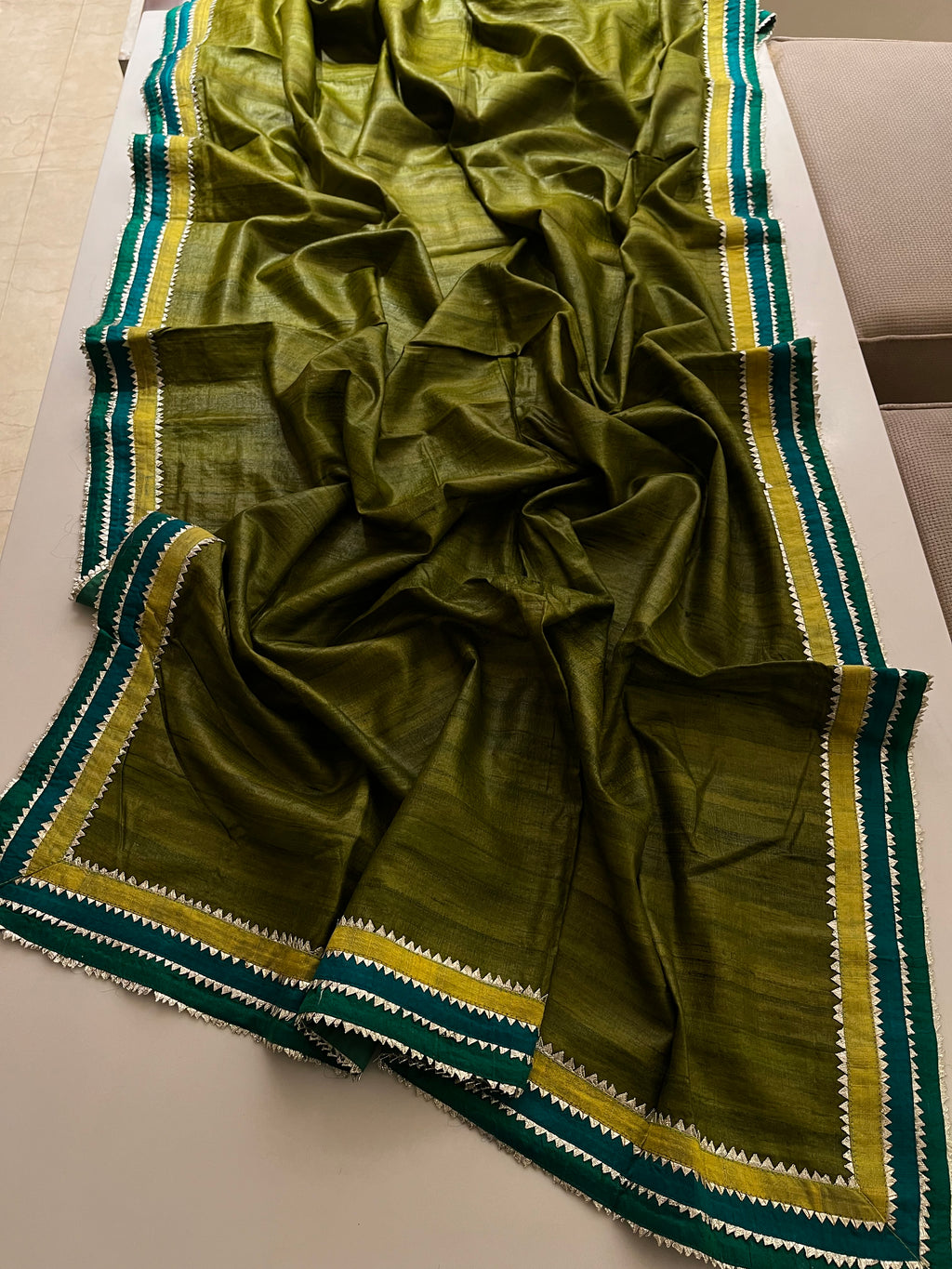 Raw mango silk saree