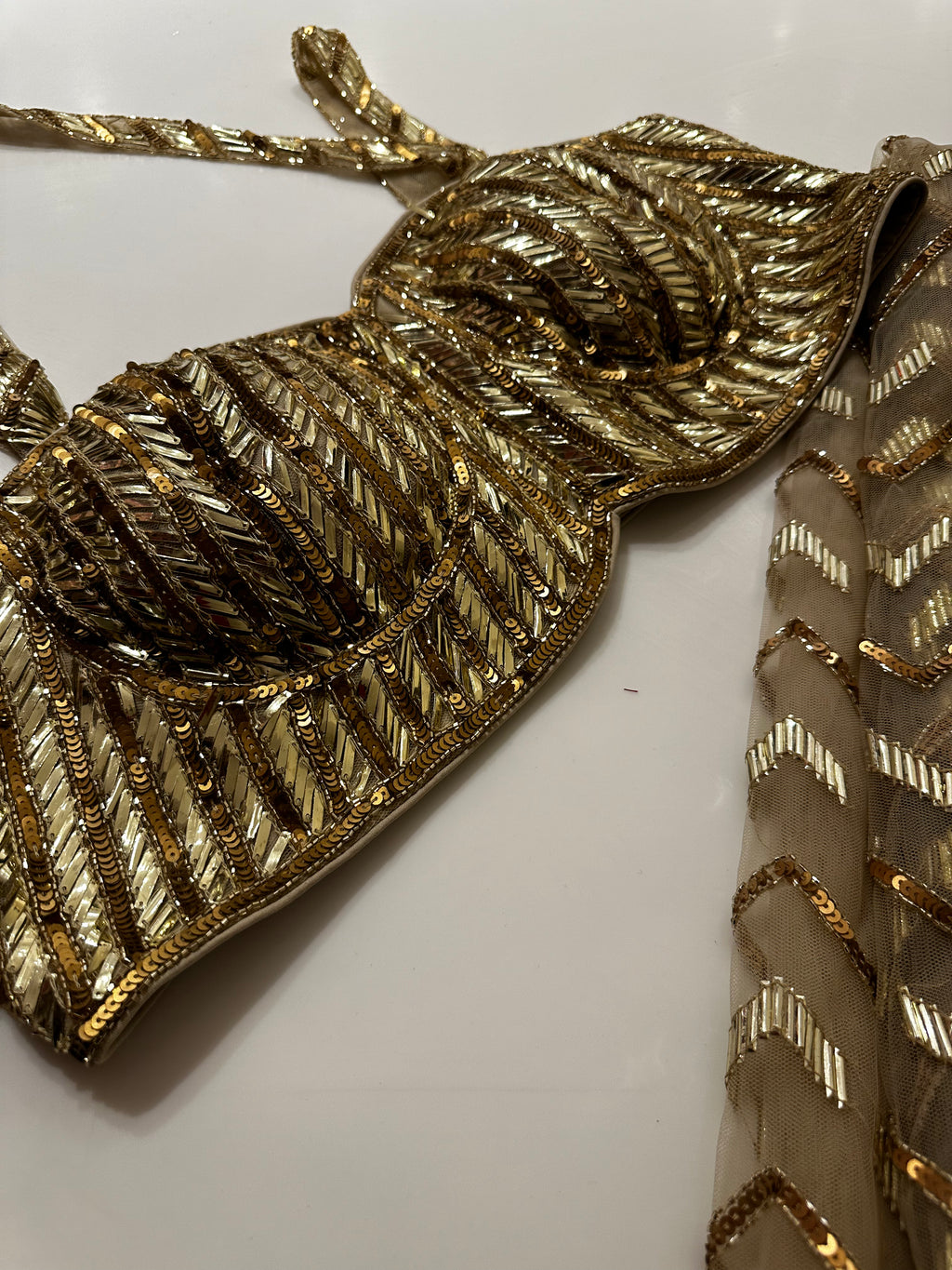 Cleopatra Gold Saree
