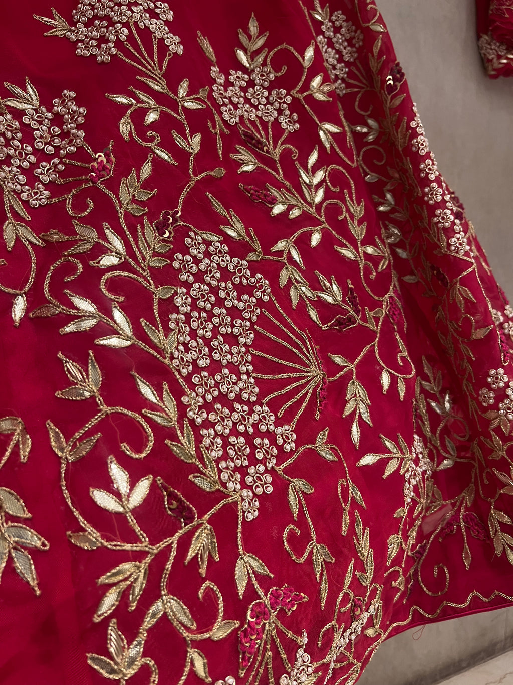 Meera in Raani pink lehenga set