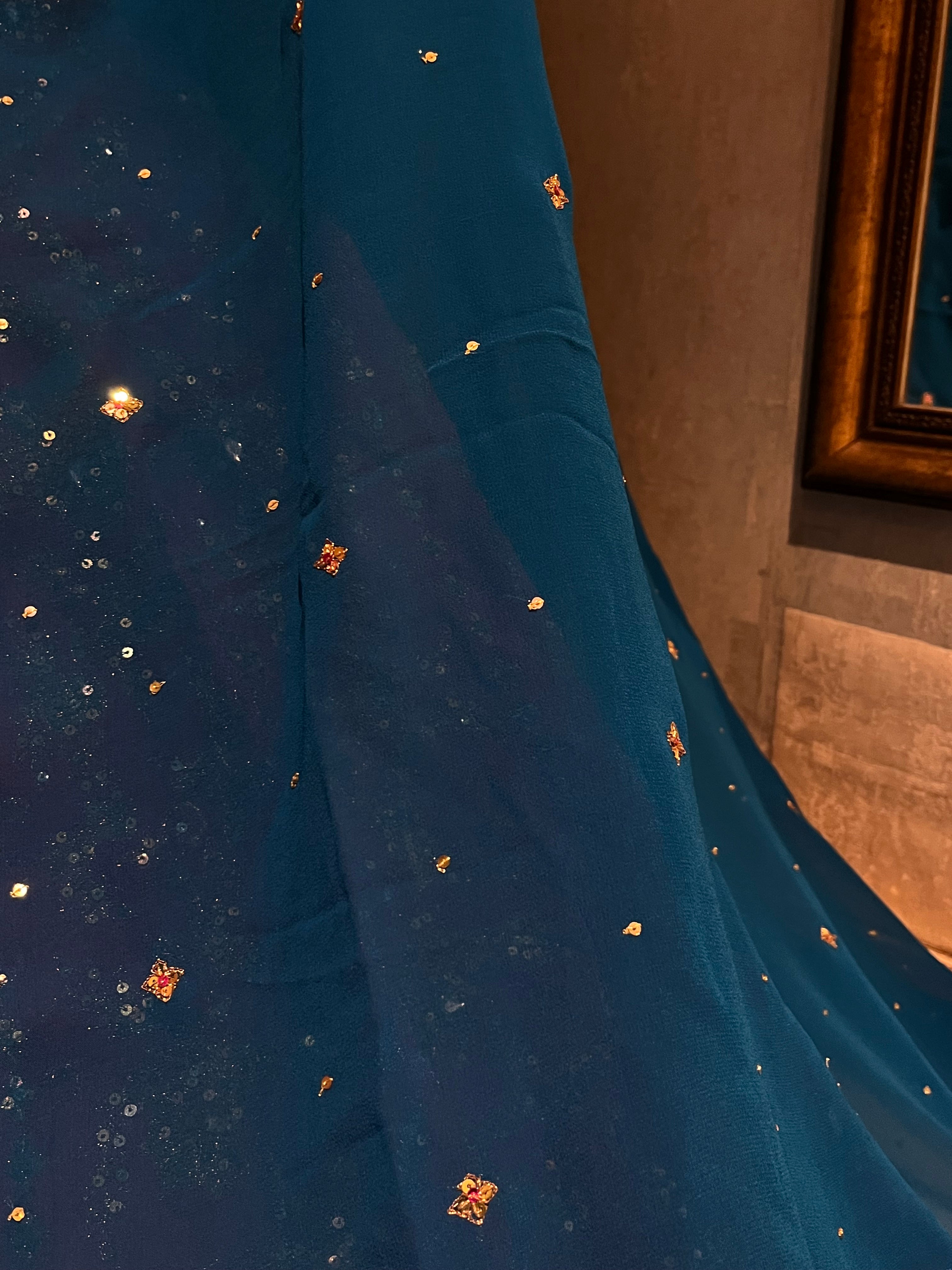 Pink Nd Blue Girly Lehenga Set