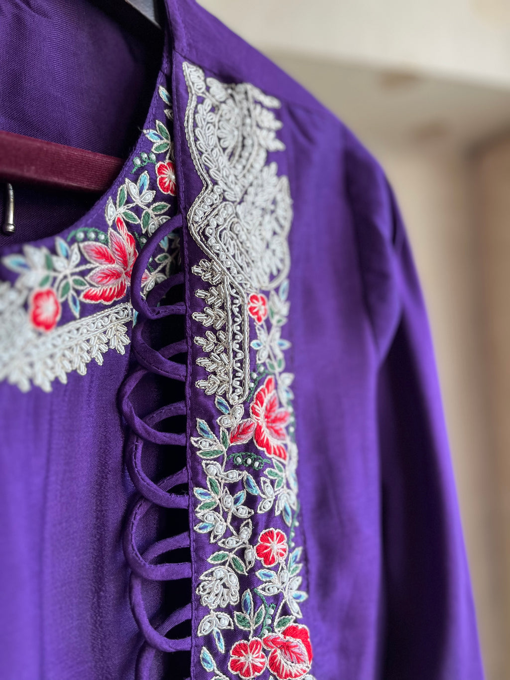 Purple Indo-Western Set