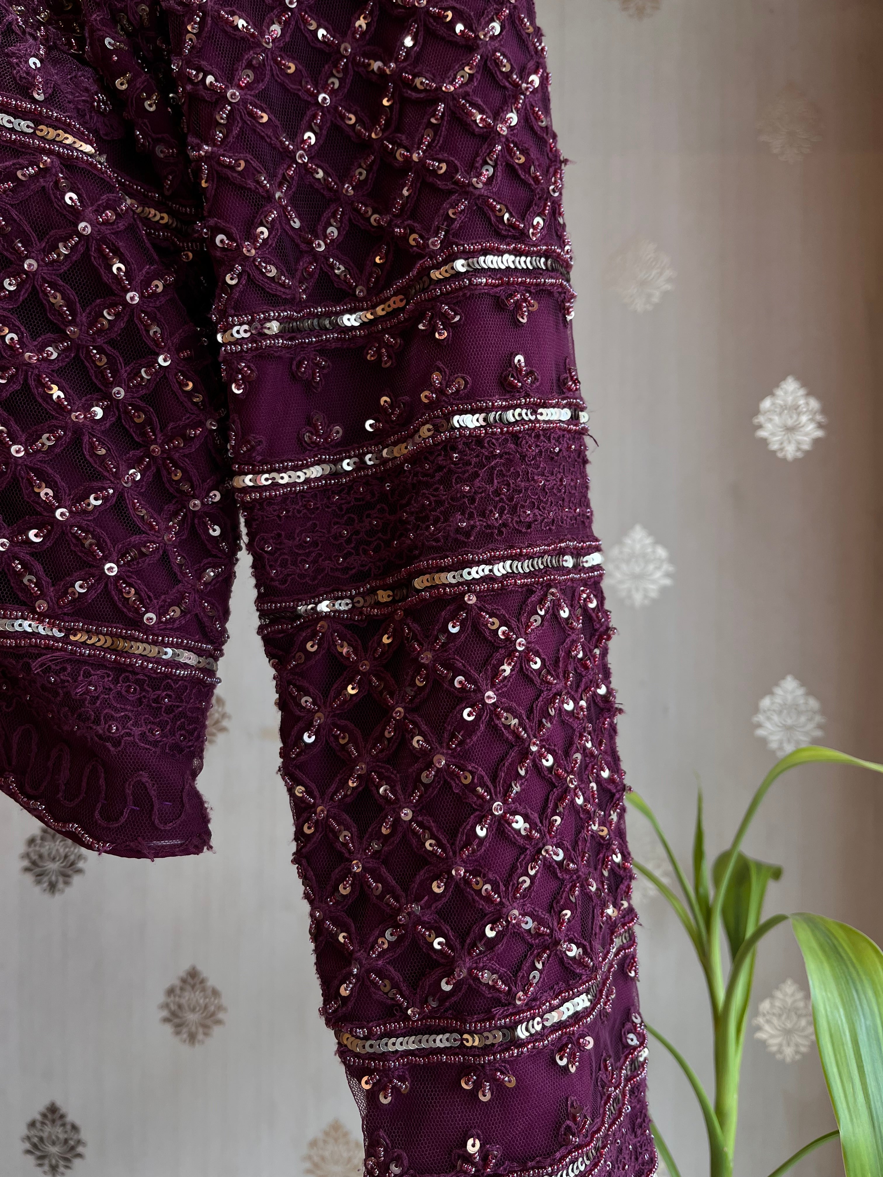 Wine light Lehenga full set