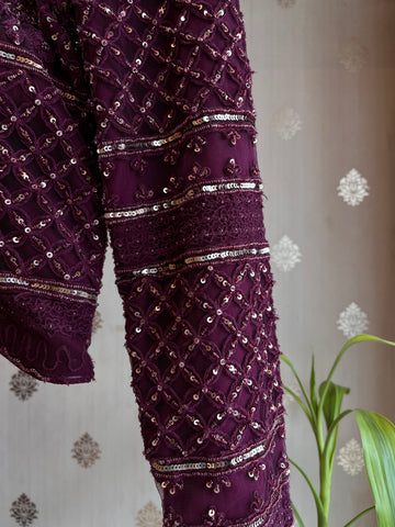 Wine light Lehenga Set