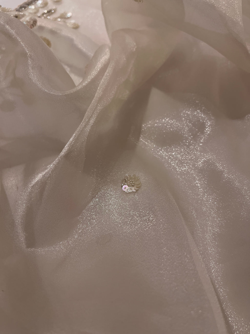 Ivory Aura pure organza saree