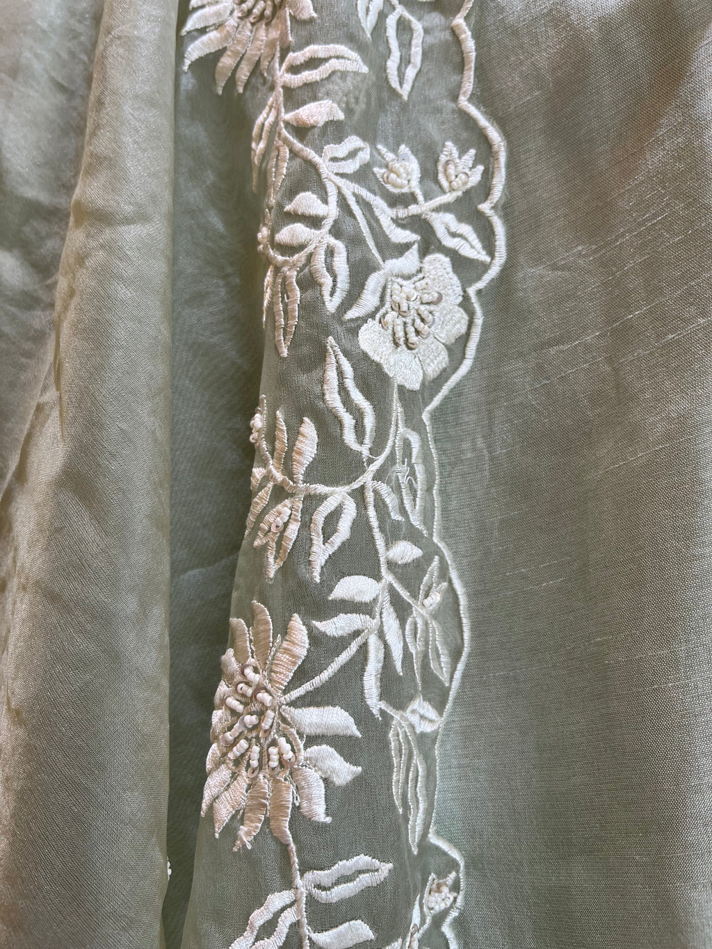 Elaichi Green Silk Straight Suit Set